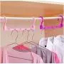 10pcs Random Color 5-Hole Space Saving Plastic Clothes Hanger Magic Hanger Space Saving Hanger Wonder Closet Organizer Multi-Port Hook 10pcs Random Color 5-Hole Space Saving Plastic Clothes Hanger Magic Hanger Space Saving Hanger Wonder Closet Organizer Multi-Port Hook