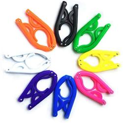10pcs Travel Portable Clothes Hanger Folding Plastic Non-Slip Plastic Hanger with Hook Drying Clothespin Towel Sock Cloth Hanger Random Color