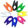 10pcs Travel Portable Clothes Hanger Folding Plastic Non-Slip Plastic Hanger with Hook Drying Clothespin Towel Sock Cloth Hanger Random Color