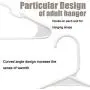 SAASNY Premium Quality Plastic Standard Hangers,20 X Plastic Adult Clothes Hangers Coat Hangers White Colour Strong Plastic Clothes (41.5 cm Wide) Ideal For Delicate Cloth Hanger For Coat,Jacket,Shirt