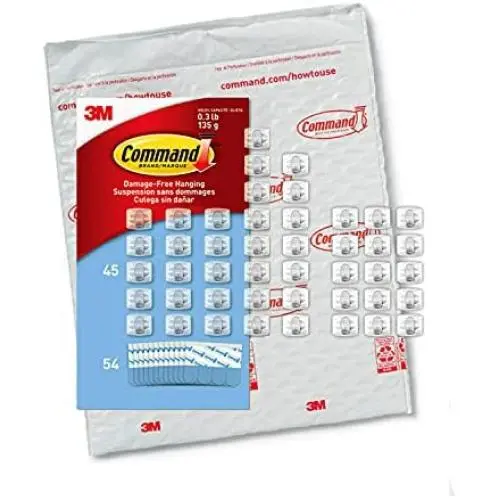 Command Clear Mini Light Clips, 45 Clips, 54 Strips - Easy to Open Packaging, Decorate Damage-Free Command Clear Mini Light Clips, 45 Clips, 54 Strips - Easy to Open Packaging, Decorate Damage-Free