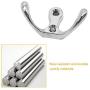 Wall Hooks, 2pcs Antique Wall Door Hooks Bedroom Bath Clothes Towel Zinc Alloy Hanger - Silver