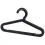 SAASNY Plastic Hangers Standard Hangers,20 Black 41cm Plastic All Purpose Coat Clothes Garment Trouser Skirt Bar Hangers Loop Hooks. for Drying and Storage