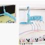 HJYPYJ Magic Hanger,Wall-Mounted ABS Folding Hanger,Portable Space-Saving Organizer Hangers, Non-Slip/Pink / 10 pcs