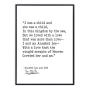 I Was a Child And She Was a Child Edgar Allan Poe, Annabel Lee, Author Signature Literary Quote Print. Fine Art Paper, Laminated, Framed, or Canvas with Hanger. Multiple Sizes