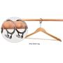 KYCPTNFJ Multifunction Wood Suit Hanger, Wood Clothes Hanger with Ring 12 Pieces