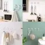 VISV Suction Cup Hooks, Small Clear Reusable Heavy Duty Vacuum Suction Cup Hooks with Cleaning Cloth Strong Window Glass Kitchen Bathroom Hooks for Towel Robe Utensils Christmas Wreath - 4 Packs