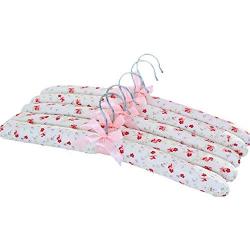 Retyion 5 Pack Padded Hangers Anti Slip Clothes Hangers for Wedding Bridesmaid (Floral 2)