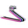 10pcs Random Color Non-Slip Metal Shirt Trouser Hook Hanger Coat Hanger Clothes Rack Open Ended Pant Easy Slide Wardrobe