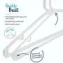 Hangorize 60 Standard Everyday White Plastic Hangers, Long Lasting Tubular Clothes Hangers, Value Pack of 60 Clothing Hangers. (60 Pack)