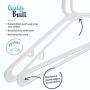 20 Standard Everyday White Plastic Hangers, Long Lasting Tubular Clothes Hangers, Value Pack of 20 Clothing Hangers. (20 Pack -, White)