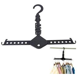 2pc Multifunctional Telescopic Space Saving Folding Magic Hanger for Clothes Travel Portable Outdoor Closet Organizer