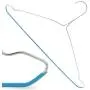 HANGERWORLD 20 Silver 16inch Wire Metal Notched 13 Gauge Clothes Garment Coat Hangers Blue Rubber Non Slip Pants Bar HANGERWORLD 20 Silver 16inch Wire Metal Notched 13 Gauge Clothes Garment Coat Hangers Blue Rubber Non Slip Pants Bar