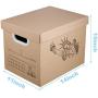 SEMAXE Stroage Carton Boxes with Lift-Off Lid，Portadle File Storage Tape-Free Assembly Moving Boxes, 10-Pack,14" x 11" x 10"