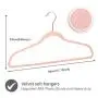 SUPJOO Premium Velvet Hangers Rose Gold Swivel Hooks - Felt Hangers-HeavyDuty Non Slip Sturdy Suit Hangers-Space Saving Clothes Hangers 50 Pack for Skirts Coats (Blush Pink/Rose)