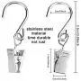 50pcs S Hooks Curtain Clips with Hooks Stainless Steel S Hooks Clip Lamp Hook Silver Metal Hanging Clips Hooks for Home Decoration, Outdoor Party Hanging Wire Holder Art Craft Display 50pcs S Hooks Curtain Clips with Hooks Stainless Steel S Hooks Clip Lamp Hook Silver Metal Hanging Clips Hooks for Home Decoration, Outdoor Party Hanging Wire Holder Art Craft Display