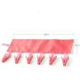SJYDGQQ Foldable Bathroom Clothespin Rack, Travel Clothes Line - Organizer Clothes Folding Hanger With Six Clips (watermelon red)