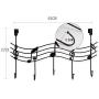 yodaliy Door Hanger Hook, Door Back Metal Music Note Over Door 5 Hooks Coat Clothes Storage Rack Wall Hanger Kitchen Bathroom Organizer(White,White)
