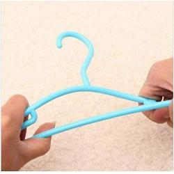 20Pcs/Set Portable Children Clothes Hanger Toddler Baby Clothes Coat Plastic Hangers Hook Household for Kids Random Color