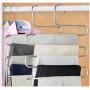 5 Layers S Shape Multifunctional Clothes Hangers Pants Storage Hangers Cloth Rack Multilayer Storage Cloth Hanger 5PC