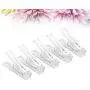 Cabilock Clothes pin 10pcs Multifunctional Clear White Clothes Pegs Pins Clothing Hanger Clamp