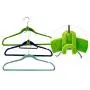 20PCS Mini Anti-Slip Flocking Velvet Clothes Hanger Connector Cascading Clothes Rack Hook Chest Space-Saving Attachment Closet Organiser Non-Injury Clothing S-Hook Color Random