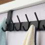 Dseap Over The Door Hanger Hook, Over The Door Towel Rack, Over Door Coat Rack for Clothes Hat Towel Bathroom, Black