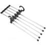 dezirZJjx Pants Hangers Slacks Hangers, 5-in-1 Pants Hanger Wardrobe Jeans Retractable Storage, Clothes Rack Space Saver
