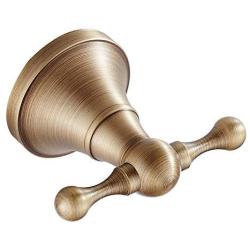 Cigkany Robe Towel Hooks Antique Brass Brushed Bathroom Kitchen Bath Robe Towel Hooks Bedroom Wall Mounted Coat Clothes Single Hook Hanger Lavatory Accessories (Color : Bronze, Size : One Size)