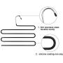 Pants Hanger Multi-Layer S-Style Jeans Trouser Hanger Non Slip Stainless Steel Clothes Hangers Closet Space Saving for Pants Jeans Scarf Hanging 2 Pack