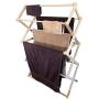 Peaceful Classics Amish Craftsman Foldable Wooden Clothes Drying Rack, Handmade Collapsible Racks for Hanging Laundry, Wash Cloths, or Towels (Medium)