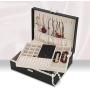 FSC Lighting Jewelry Boxes Organizer, Travel Jewelry Storage Case Necklace Holders Display Tray Storage Case(Black)