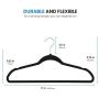 Zober Non-Slip Velvet Hangers - Suit Hangers (50-pack) Ultra Thin Space Saving 360 Degree Swivel Hook Strong and Durable Clothes Hangers Hold Up-To 10 Lbs, for Coats, Jackets, Pants, & Dress Clothes