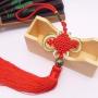 GFORTUN Red Tassels Chinese Traditional Character Knot Decorative Ornament Hanger Crafts for Car Handbag Pendant Jewelry Decoration (5PCS)