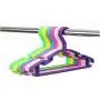 Liplasting 10Pcs/Lot Portable Clothes Hanger Kids Children Toddler Baby Clothes Coat Plastic Hangers Hook Household Random Color
