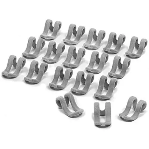 20Pcs Mini Cascading Hooks Clothes Hanger Rack Connector for Plastic Metal Wood Flocked Hangers (Gray)