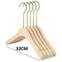 SAASNY Suit Hangers,High Grade Wooden Clothes Hangers 32 X 2 X 29 cm Set of 30 with Natural Wood Color Fine Polished and 2 Grooves and Non-Slip Durable,Ideal for Home and Shops SAASNY Suit Hangers,High Grade Wooden Clothes Hangers 32 X 2 X 29 cm Set of 30 with Natural Wood Color Fine Polished and 2 Grooves and Non-Slip Durable,Ideal for Home and Shops
