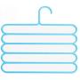 5pcs Random Color 5 Layers Multifunctional Clothes Hangers Pants, Trousers Storage Hangers, Cloth Rack Multilayer Storage Cloth Hanger