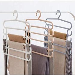 Viaste Plastic Clothes Hangers - Multi-Function Five-Layer Towel Hanging Clothes Hanging Adult Hanger Organize Your Clothes,1Pcs