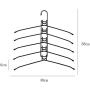 Clothes Hangers,Pants Hangers, 5 in 1 Multilayer Metal EVA-Sponge Hangers Anti-Slip Clothes Rack Space Saving Detachable Hanger for Suit Coat Skirt Pants Shirt (40x6x38cm ordinary metal Hangers)