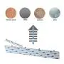 MXtechnic Self Adhesive Key Hooks Rail, 3M Stainless Steel Heavy Duty Coat Hanging Shelf Robe Towel Hanger Rack 3-Hook for Bathroom Kitchen Wall Mounted (3 Hooks)
