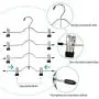 DANALLAN 5 Pack of 4-Tier Skirt/Pants Hangers - Space Saving Adjustable Non-Slip Clips Clothes, Trousers, Slacks, Jeans DANALLAN 5 Pack of 4-Tier Skirt/Pants Hangers - Space Saving Adjustable Non-Slip Clips Clothes, Trousers, Slacks, Jeans