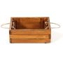 Fold able Organization Rustic Display Storage Wood Box, Mahogany Color (14&quotX32&quotX8”)