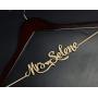 Rustic wood name wedding dress hanger, bridemaid dress hanger, bridal shower gift CML004