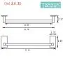 Taozun Self Adhesive 16-Inch Bathroom Towel Bar Brushed SUS 304 Stainless Steel Bath Wall Shelf Rack Hanging Towel Stick On Sticky Hanger Contemporary Style