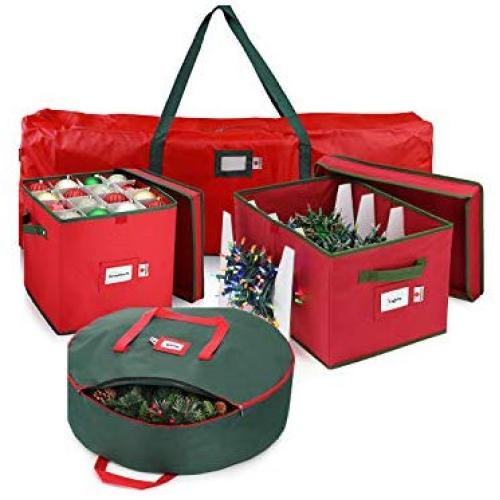 StorageMaid Holiday Storage Set - Ornament Storage Box, 30