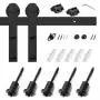 SMARTSTANDARD 6ft Heavy Duty Sturdy Sliding Barn Door Hardware Kit -Smoothly and Quietly -Easy to Install -Includes Step-by-Step Installation Instruction Fit 36" Wide Door Panel (I Shape Hanger)