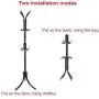 Iusun Coat Rack Three-Legged Stand Tree Hall Tree Entryway Storage Shelf Wood Look Accent Furniture for Clothes Hat Bag Hanger Floor Bedroom Multi-Function Simple-Ship from USA (Black)