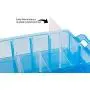 LifeSmart USA Stackable Storage Container Blue 50 Adjustable Compartments Compatible with Lego Dimensions Shopkins Littlest Pet Shop Arts and Crafts and More (Standard 5 Tier)