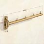 GGYDD Wall Mounted Clothes Drying Rack, Retractable Fold Hanger Rack Metal Coat Hooks Vintage Furnishing Coat Rack-a 30cm(12inch)